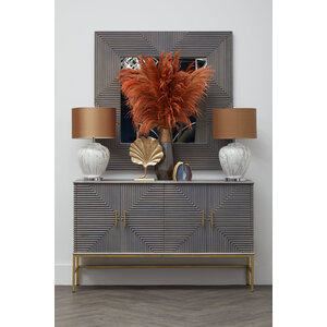 Plume Antique White Small Acanthus Leaf Wall Mirror