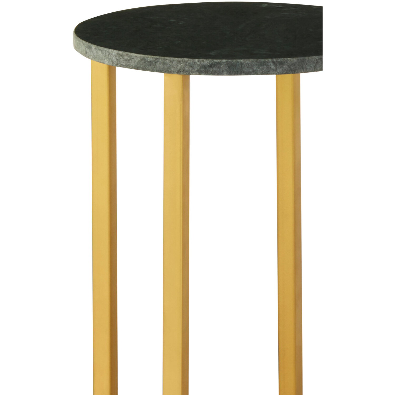 Templar Small Marble And Iron Side Table - Gold