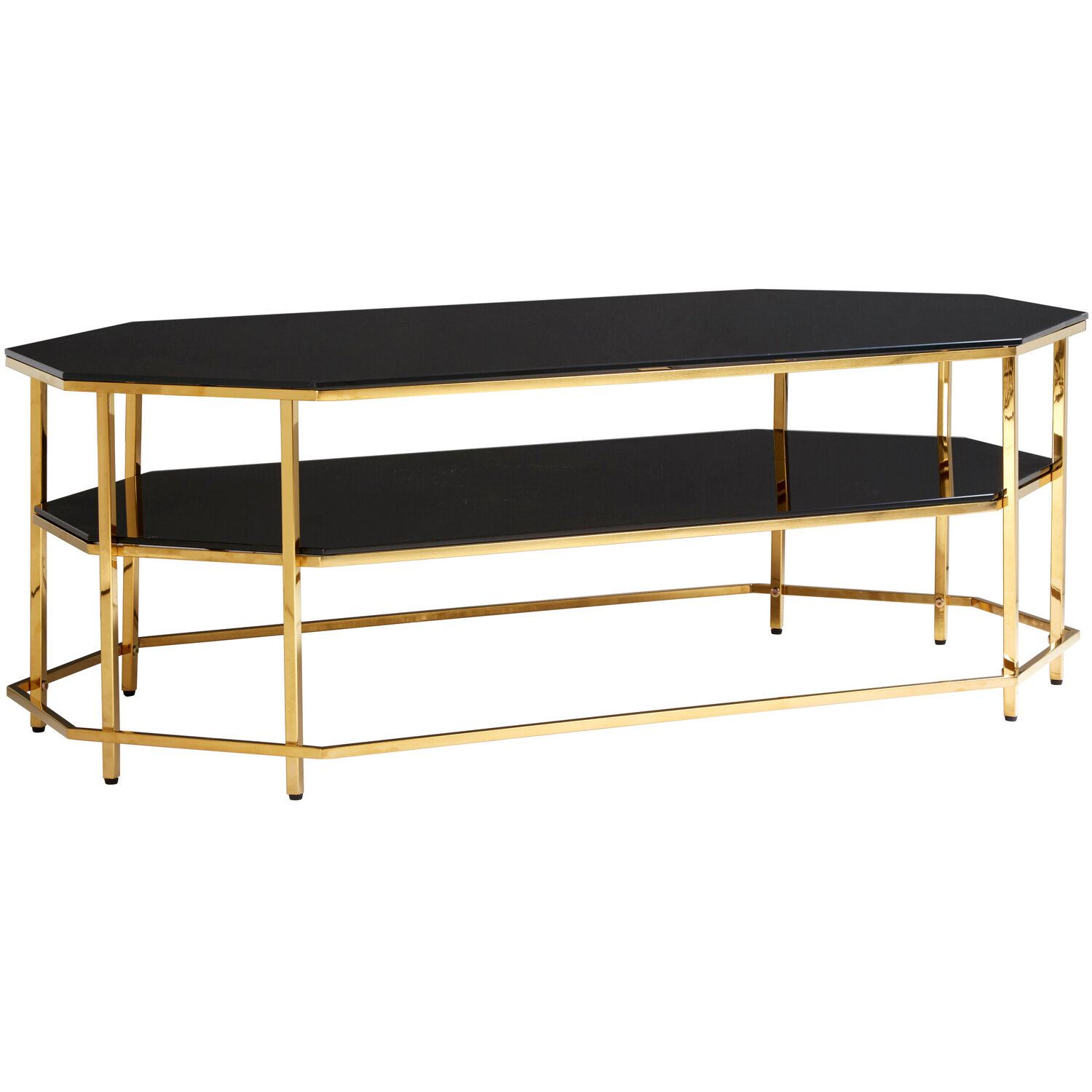 Arezzo Black Tempered Glass Coffee Table - Black