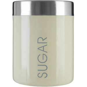 Cream Enamel Sugar Canister