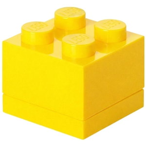 LEGO Mini Box 4 Storage Brick Box Yellow