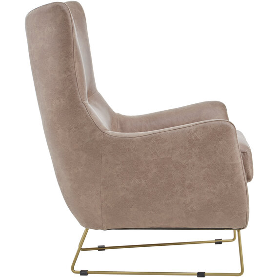 Henry Light Brown Faux Leather Armchair