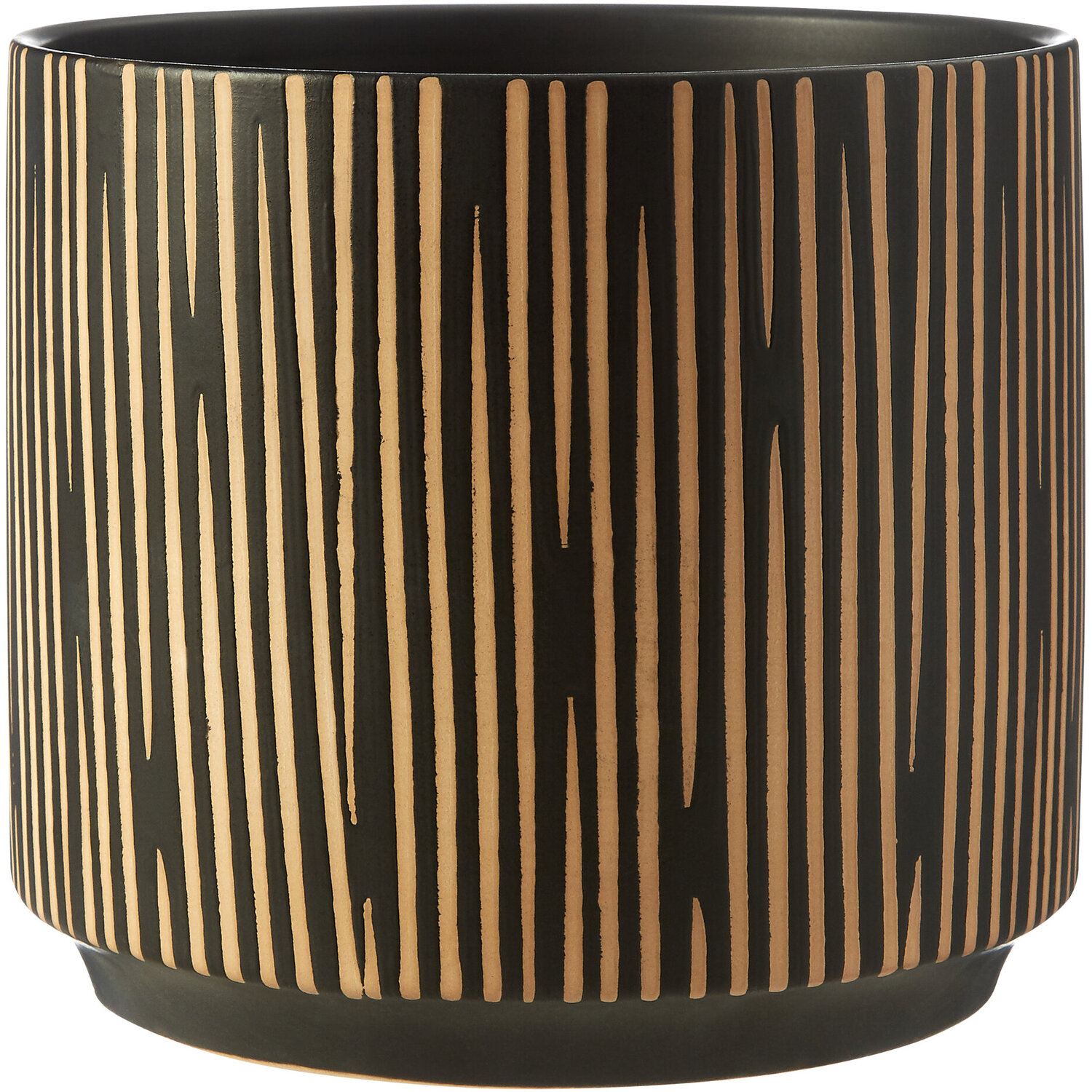 Kiso Small Black and Cream Finish Planter - Black