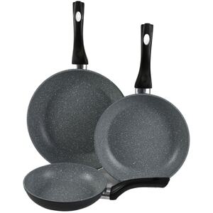 9-PC Black Marble Pots & Pans Set - Black, Grey