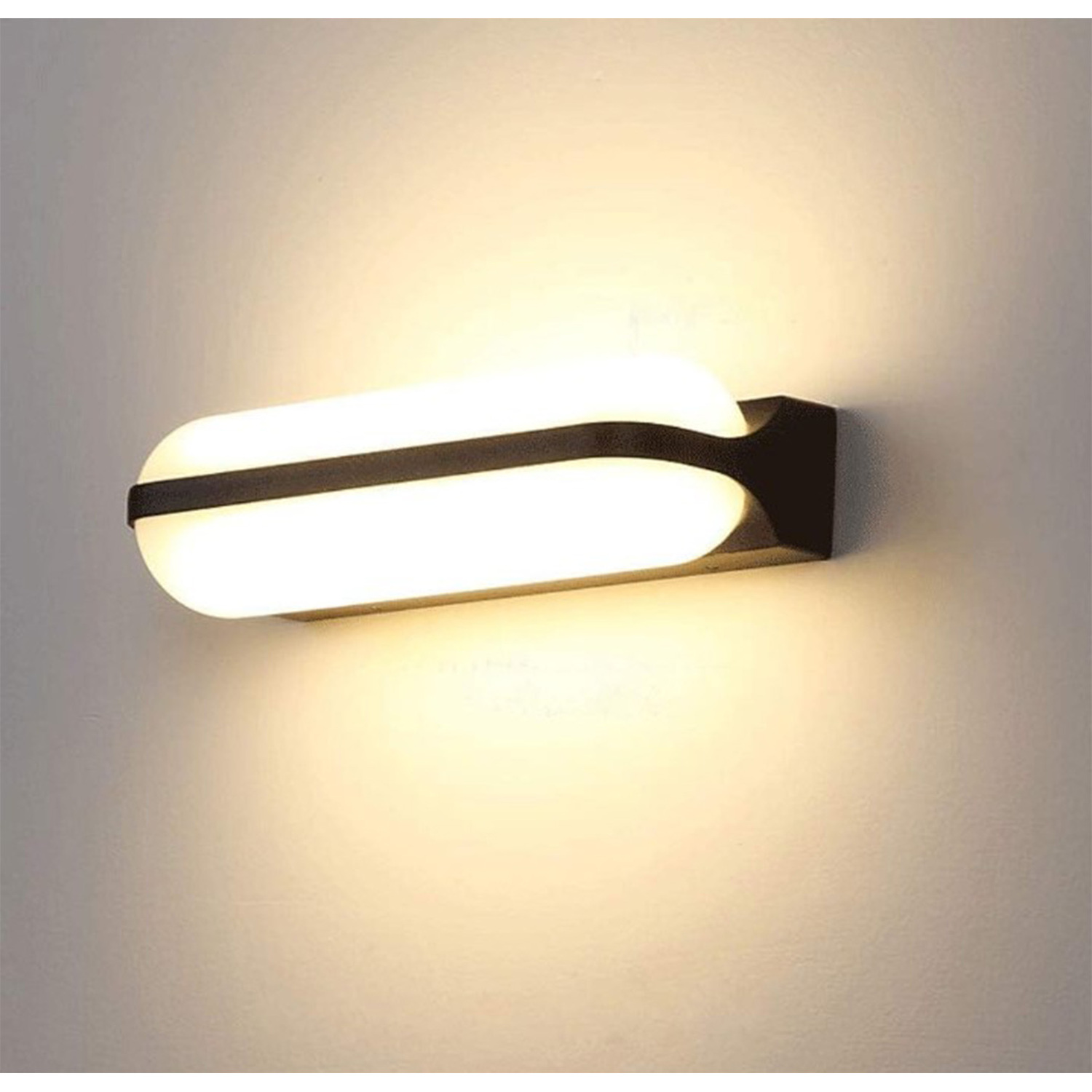 Image of Wall Light Outdoor LED Black -&hellip;