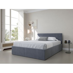Parker Grey Velvet End Lift Ottoman Bed Frame - Kingsize