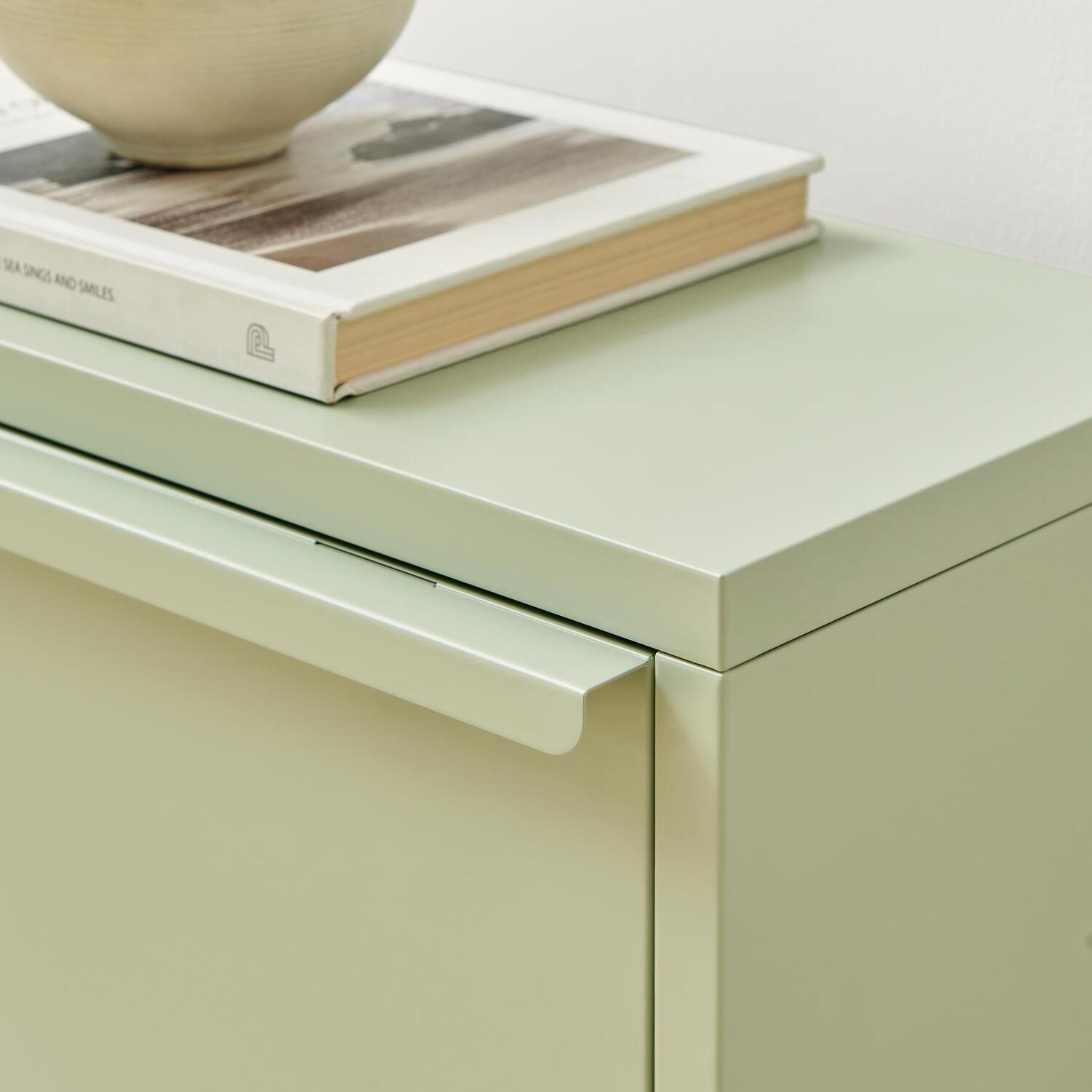 Furniturebox Uk Eira Metal Storage Shoe Cabinet - Green