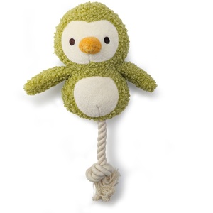 HugglePets Tiny Tails Ropey Penguin Percy Squeaky Puppy Toy