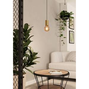 EGLO POZUETA 1 Brushed Brass Pendant Light, Steel, E27, 1100 mm