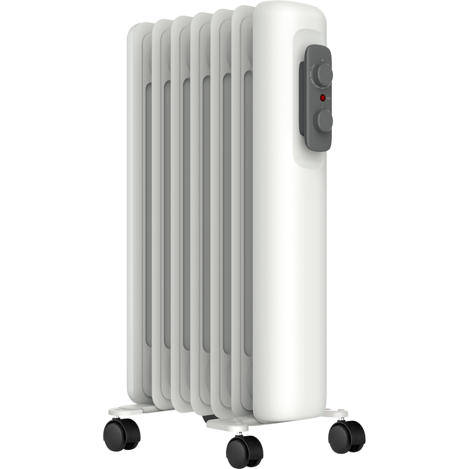 MYLEK Portable Oil Filled Radiator - 1.5Kw - White - Electric Heater - Image 4