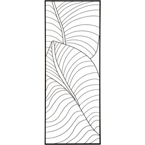 Trento Large Black Leaf Design Wall Art