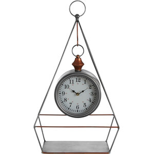 Hayden Antique Silver Finish Table Clock
