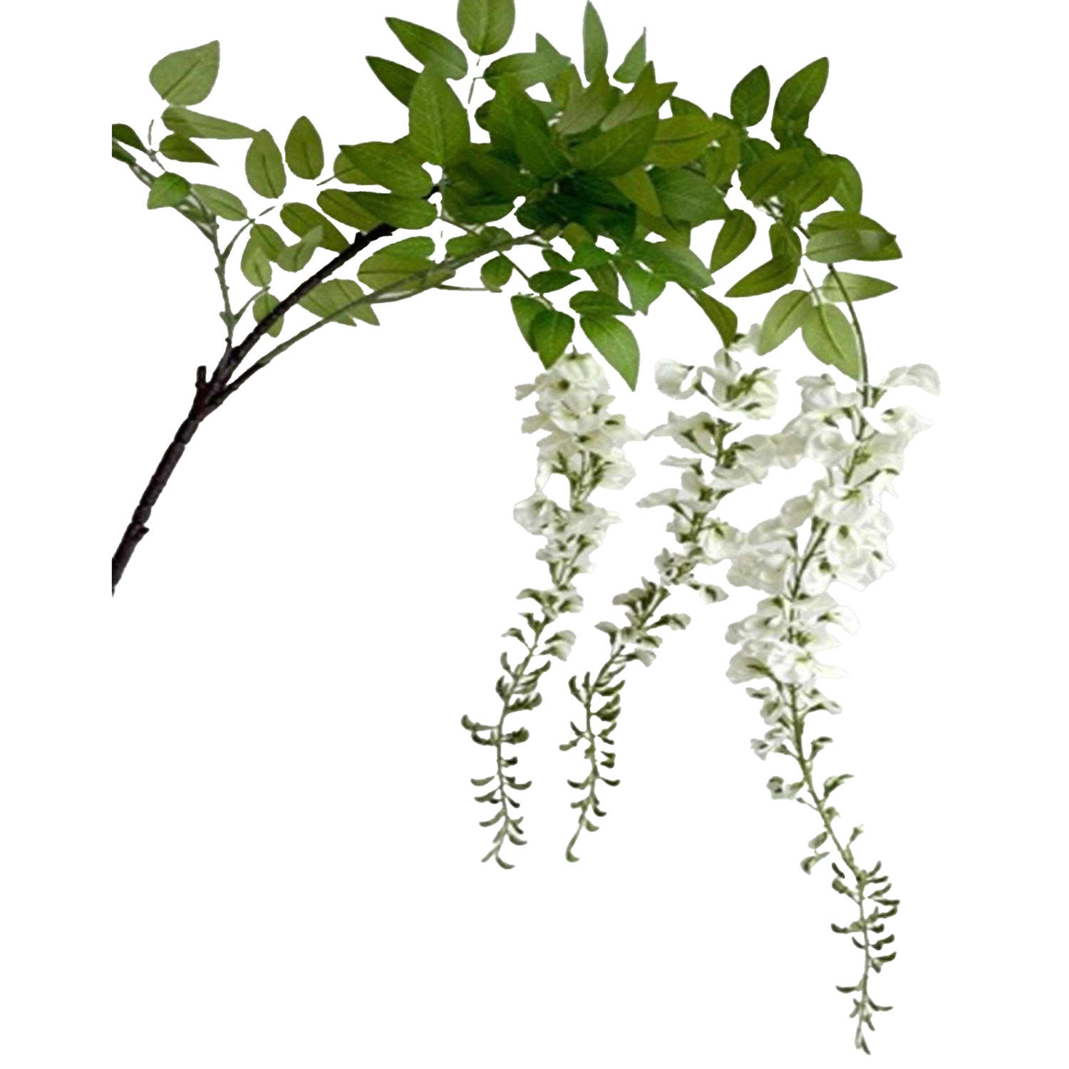 B&Q -  Wisteria Spray Artificial Plant White/green (180Cm) - Image 3