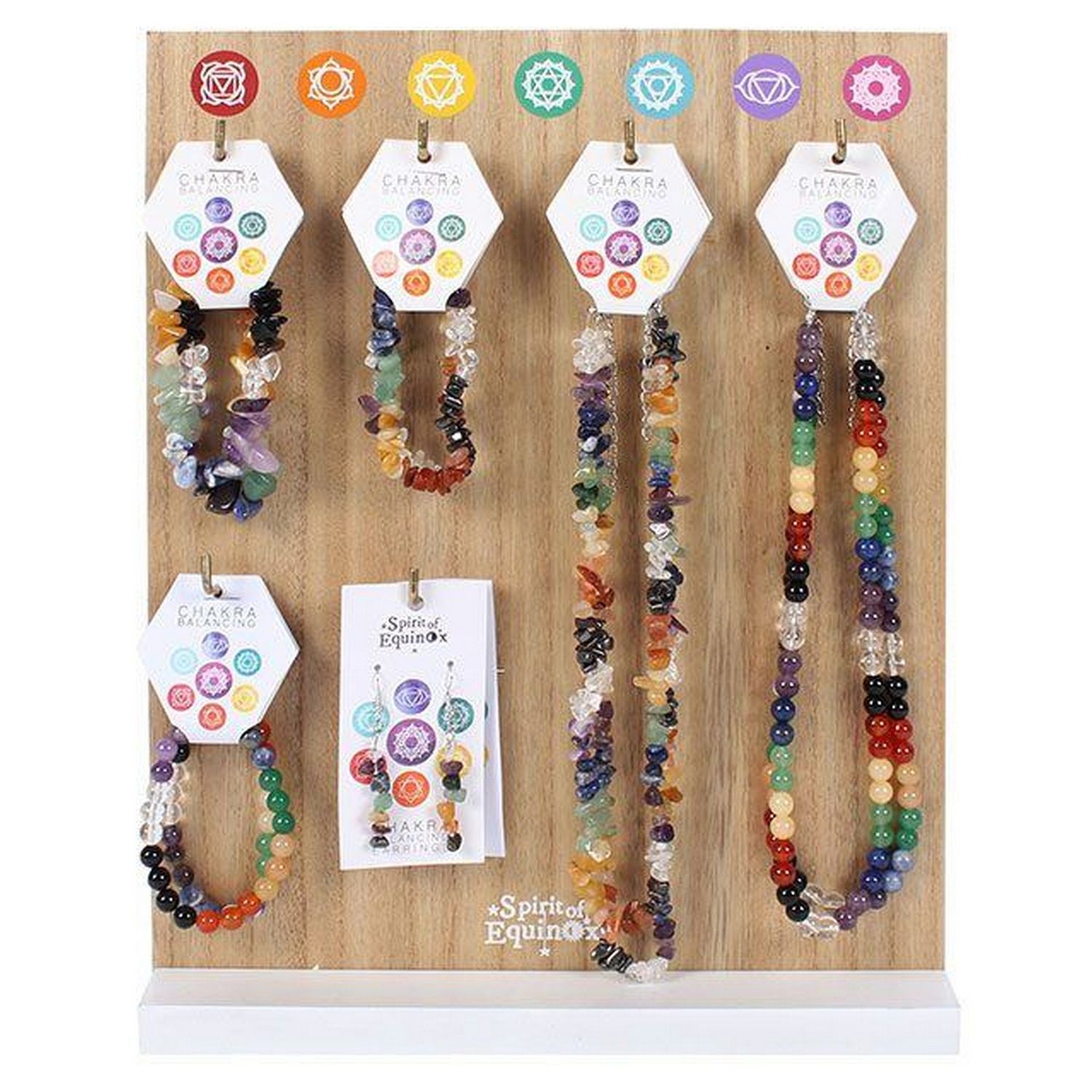 Something Different Chakra Jewellery With Display Stand (18 Pieces) - May Vary - One Size