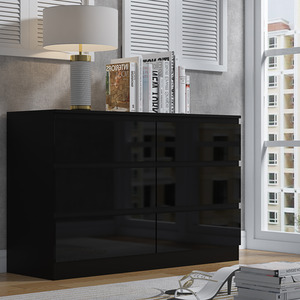 FWStyle Modern No Handle Chest Of Drawers Deep Drawer Design