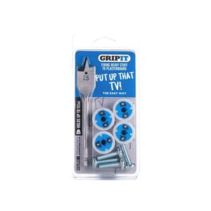 Gripit Tv Kit, Clam Pack (UK Plug)