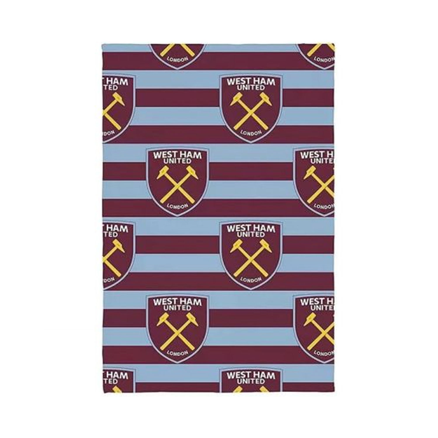  - West Ham United Fc Stripe Blanket Claret/sky Blue (One Size) - Image 3