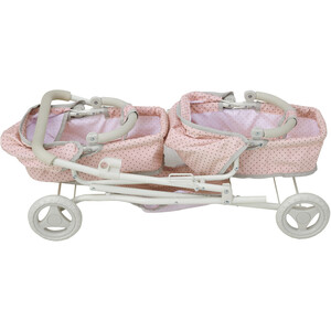 Twin Doll Pram/Stroller, Convertible Bassinet Seats