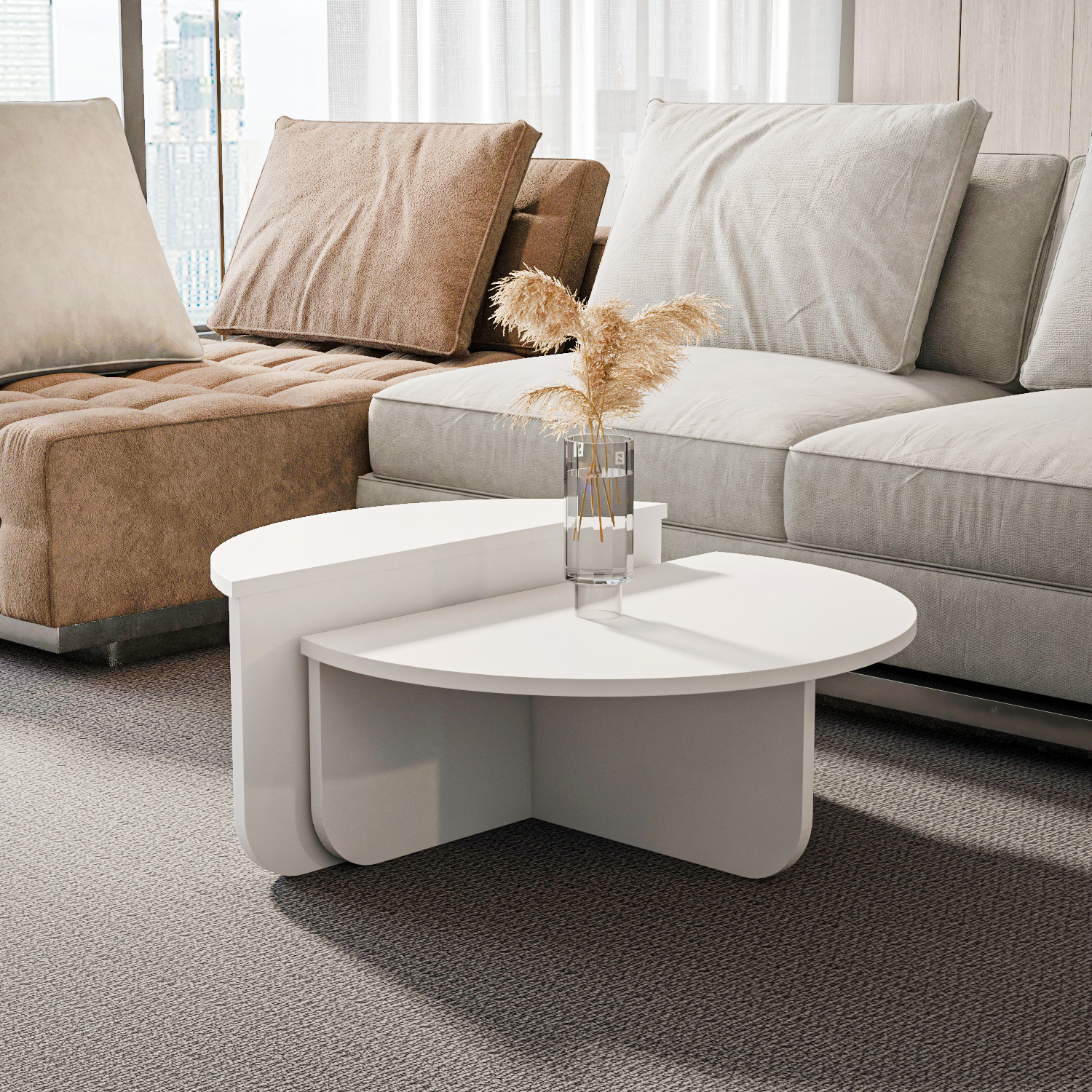 Decorotika Alves Coffee Table Set - White