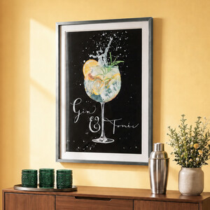 Embellished Gin and Tonic Framed Art