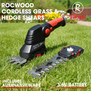 RocwooD 3.6V 2-in-1 Cordless Grass Shears
