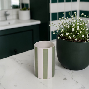 Pier Green & White Striped Tumbler