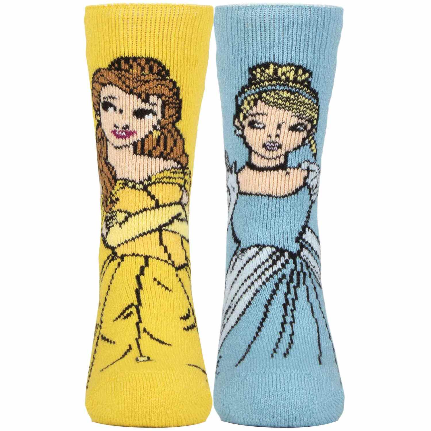 Heat Holders Girls Disney Princess Novelty Thermal Socks - Black / 12-3