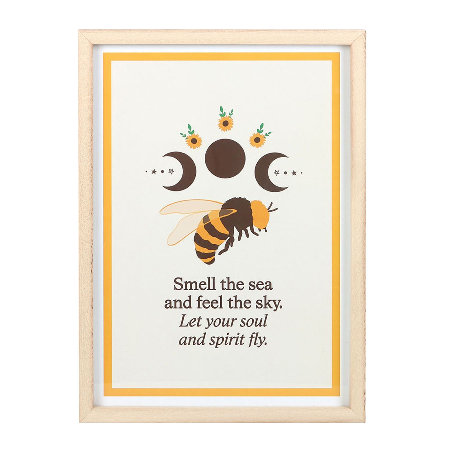 Something Different Summer Solstice Framed Wall Art - Brown/Yellow - One Size Brown