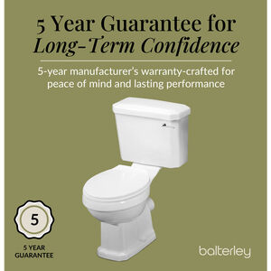 Madeley Close Coupled Toilet Pan, Cistern and Soft Close Seat - 820mm x 470mm