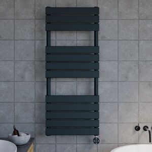 Bagnall Electric Square Flat Heated Towel Rail with 12 Bars, 1213 x 500