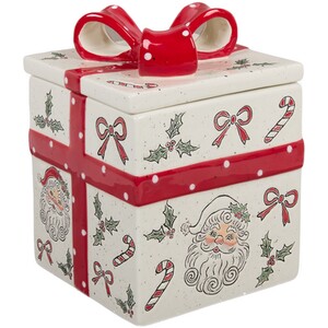 Jolly Santa Present Cookie Jar
