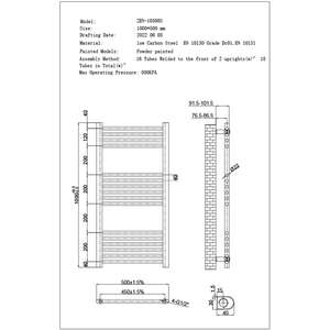 Zennor - White Dual Fuel Towel Rail Standard - Straight
