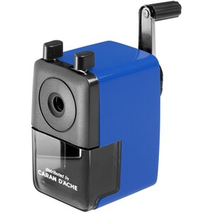 Caran d'Ache Plastic Crank Desk-Top Pencil Sharpener Blue.