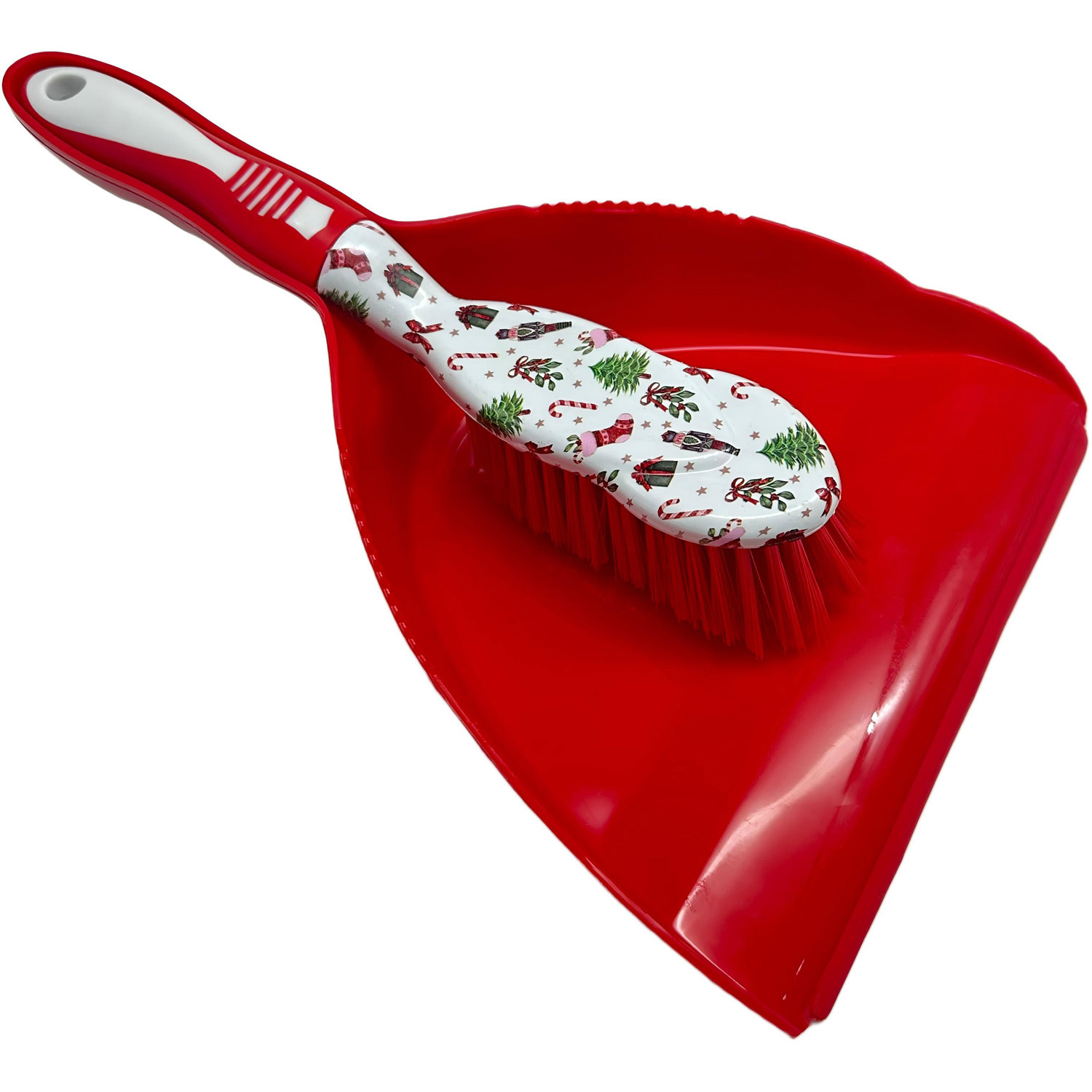 Image of Christmas Dustpan and Brush - Red