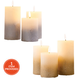 Ombre Finish LED Candle Set