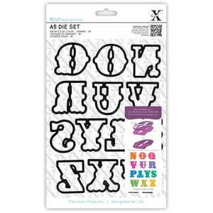 Xcut A5 Dies Set, Carnival Alphabet N-Z, Carbon Steel, Art Craft, Cutting Tool