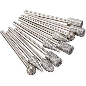 20pc Diamond Burr Polishing Kits 1 8 Shank Rotary Tool Bits