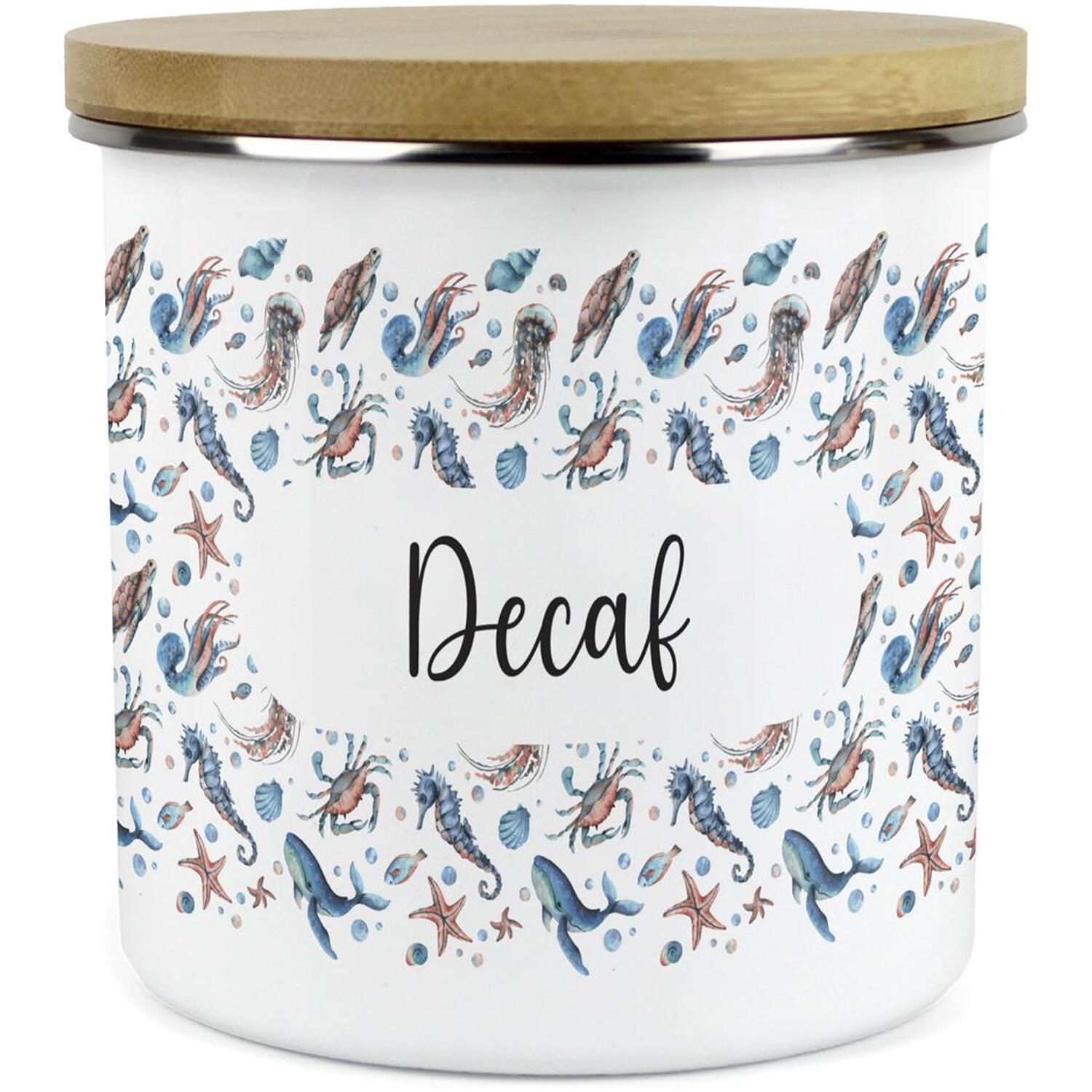 Purely Home Coastal Large Kitchen Storage Canister - White
