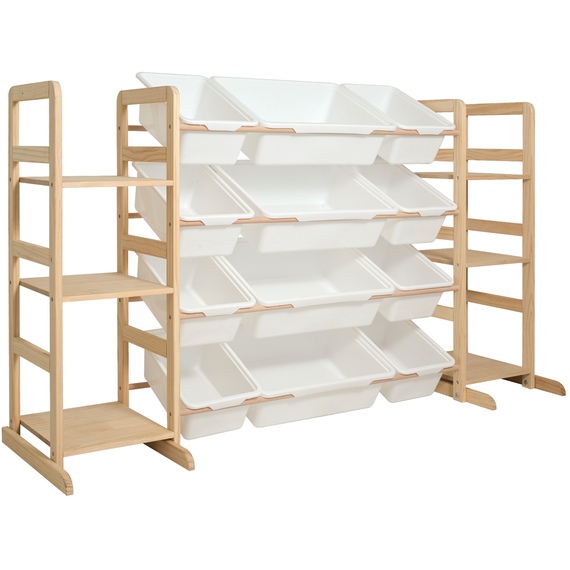 GALACTICA Kids Toy Storage Organizer Bookshelf Wooden w/ Storage Bin 52.3