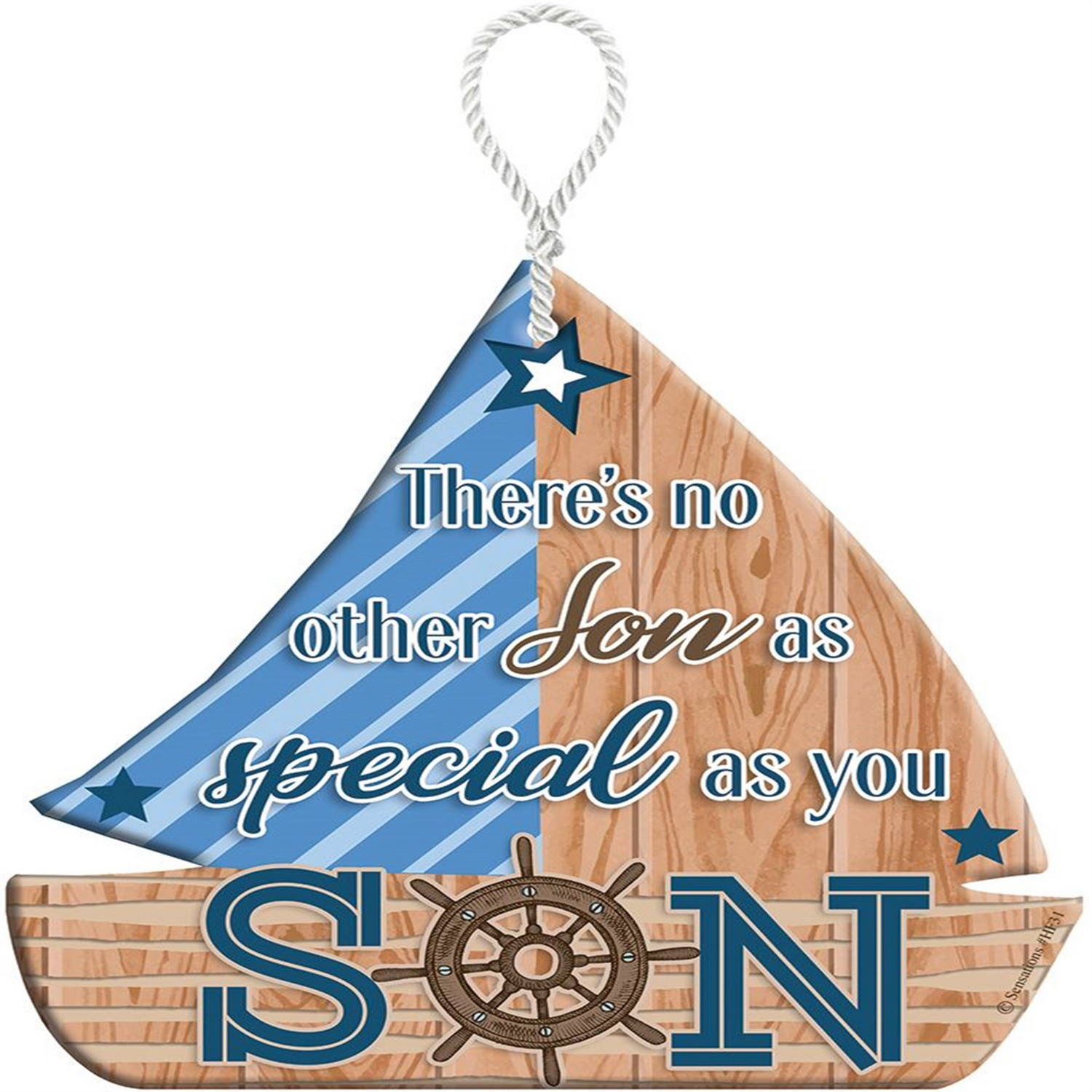 SON HeartFelts Boat Shaped Hanging Plaque - Multi