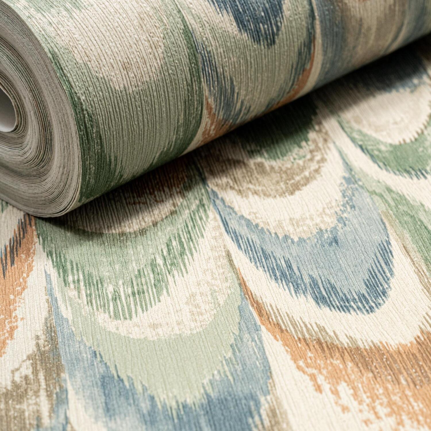 Multi Geometric Metallic Wallpaper Textured Retro Quirky Paste The Wall Vinyl - Image 3