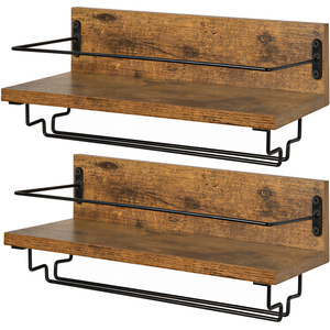 Wall Wine Rack With Glass Holder Floating Wine Shelf Home Bar Storage
