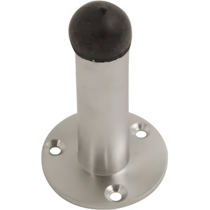 Dzina 63mm (2.1/2 inch) Projecting Wall Mounted Pillar Door Stop - Chrome Finish -Pack 4