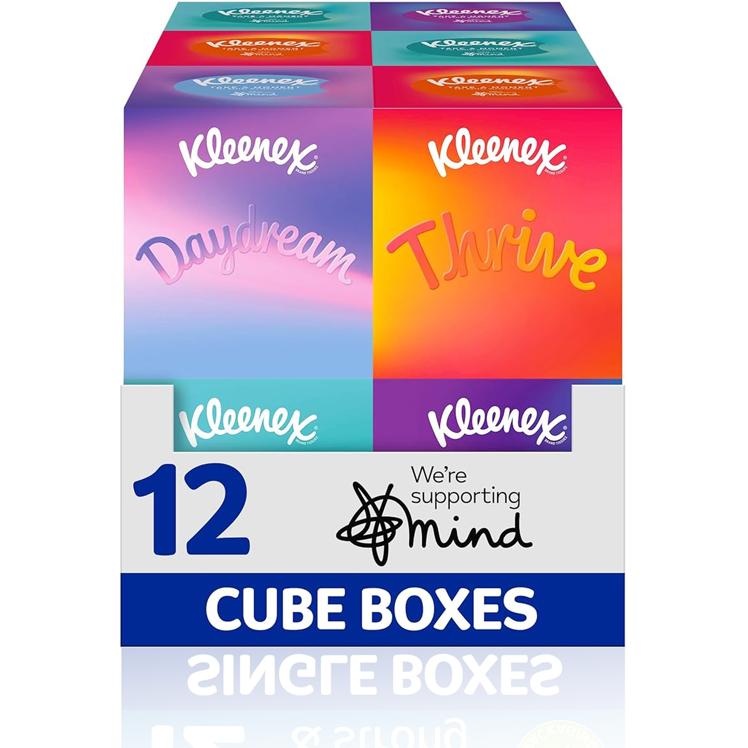 Kleenex Collection Cube Tissues Take A Moment - White