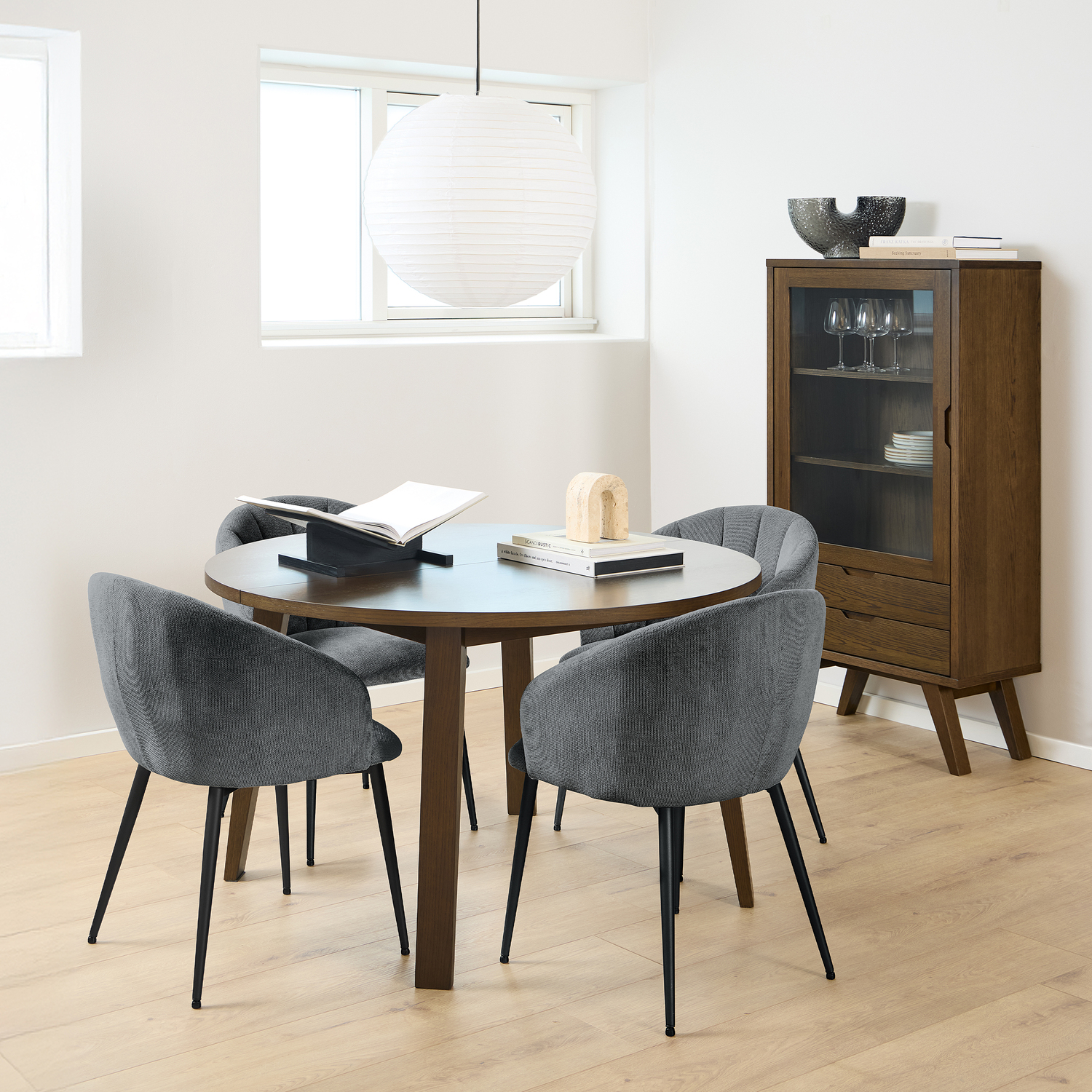 Furniture To Go A-Line Round Dining Table - Smoked Oak