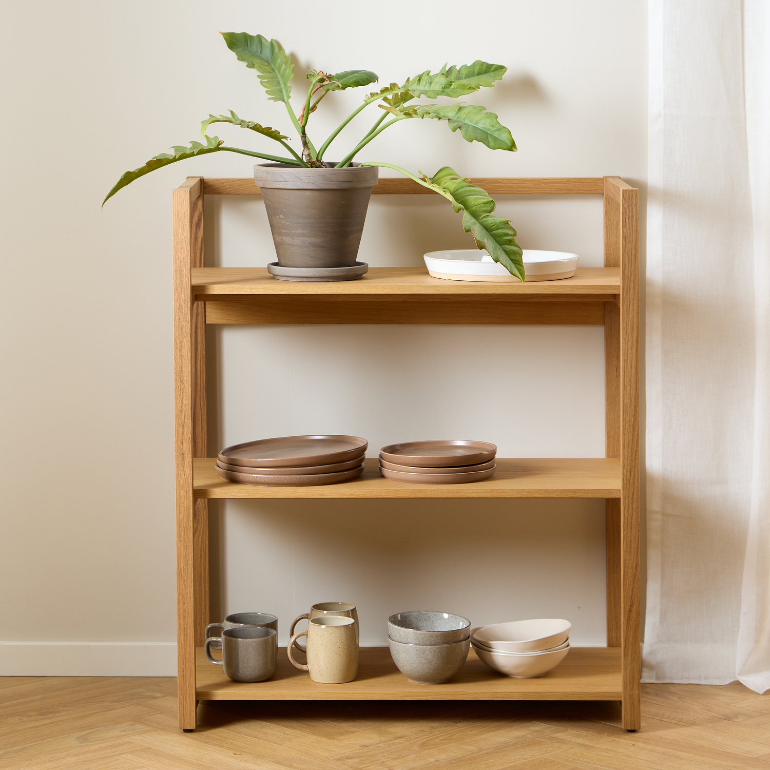 Furniture To Go Ludza Rectangular Bookcase With 3 Shelves In Oak - Oak
