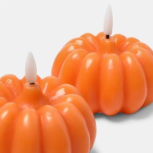 OHS Pack of 2 Halloween Pumpkin Ghost LED Candles