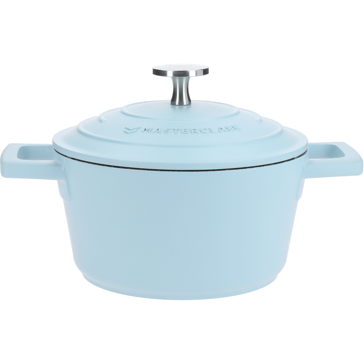 Masterclass Cast Aluminium Casserole Dish With Lid Sky Blue Large - Image 8