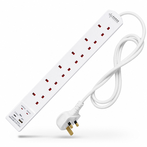 Desiretech 6-Gang 3M Extension Lead with Surge Protection