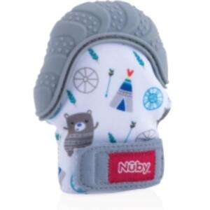 Nuby Baby Teething Mitt Glove Soothing Silicone Teether Crinkle Mitt 3M+